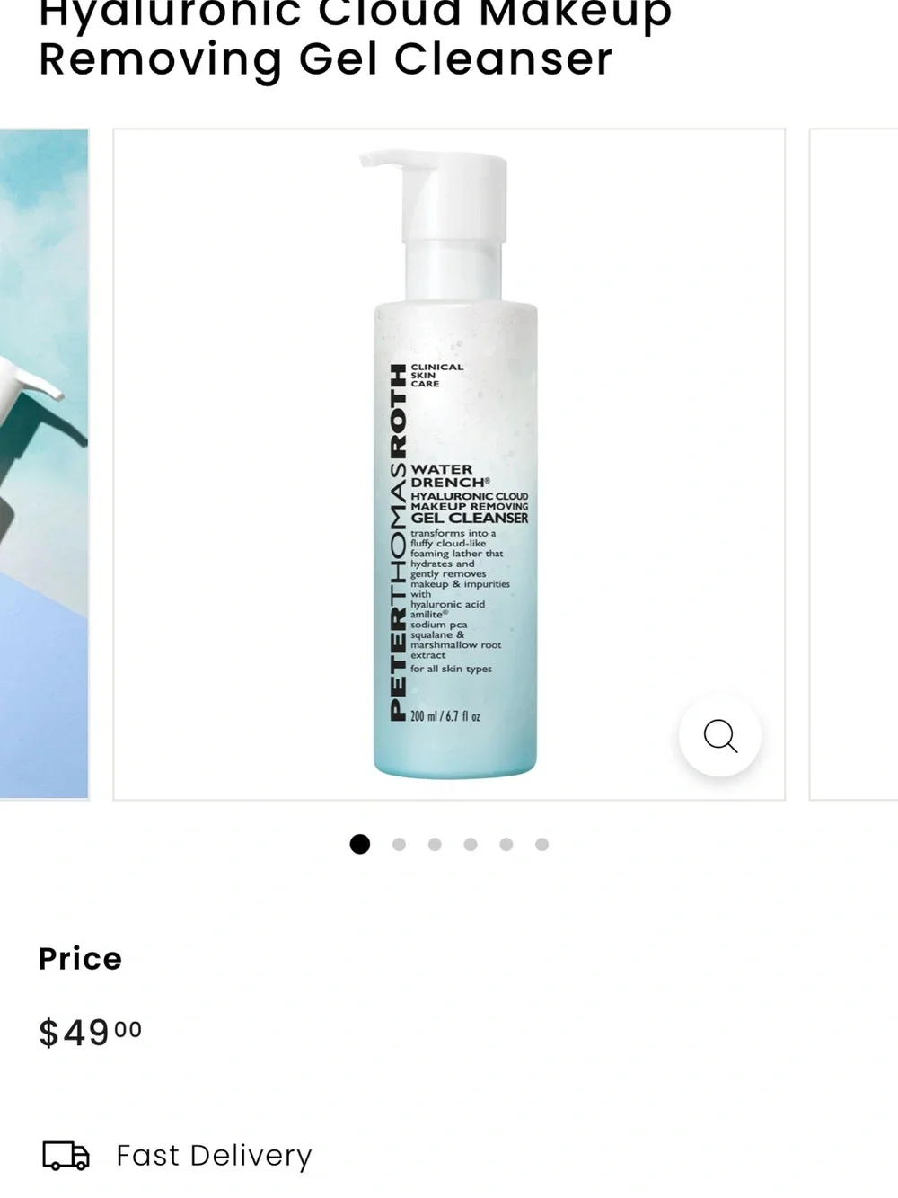 Peter Thomas Roth Aqua Blue Gel Cleanser Bottle